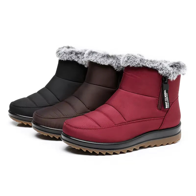 Bottes rembourrées en coton pour femme